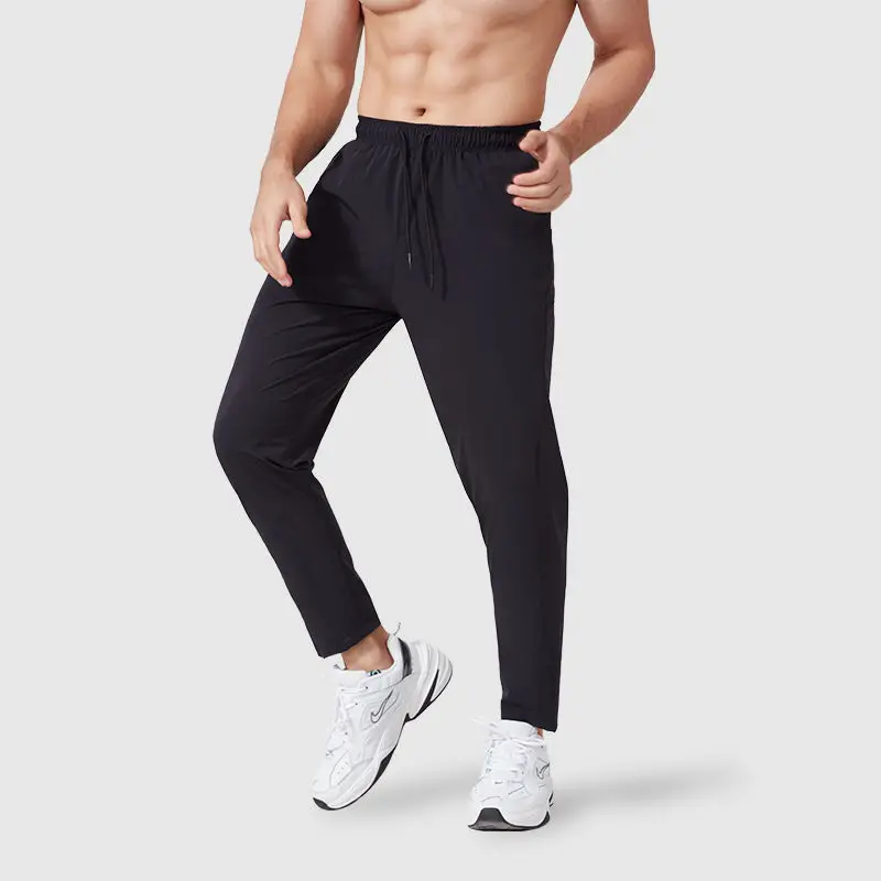 Spring Autumn Men Tracksuit Sport Pants Loose Elastic Waist Quick Dry Training Solid Joggers Breathable Casual Straight Trousers