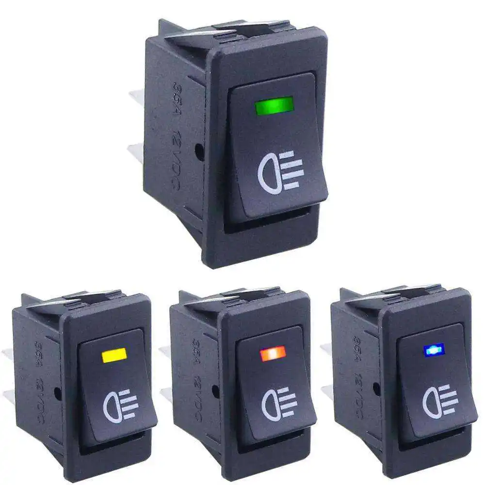 Vehicle Rocker Switch ASW 17D Dual Way With LED Light For Fog Lamp Control Car Modification Electrical System Replacement Part