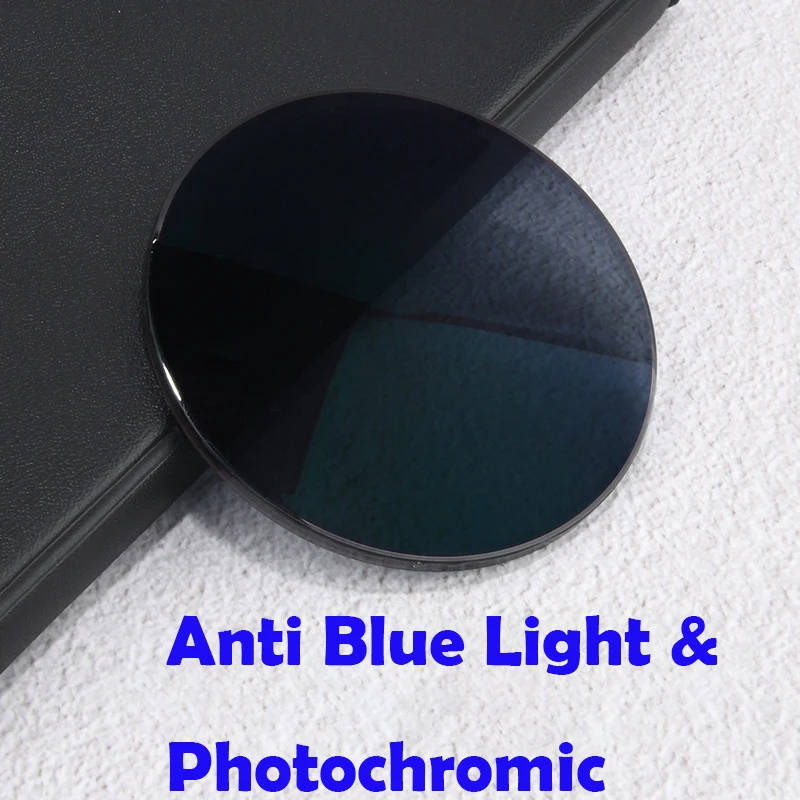 1.56 1.61 1.67 Anti Blue Light Discoloration Lenses  Film Photochromic Glasses 1.67 Myopia Presbyopia Aspherical Transition Grey