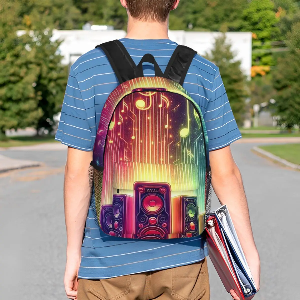 LED Sound System Colorful Backpack Student BookBag Kids School Bag Laptop Shoulder Bags for Boys Girls