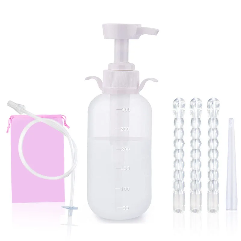 300ml/600ml Press Bottle Vaginal Personal Hhygiene Cleaning Douche Enema Anal Enema Women Washing Accessories