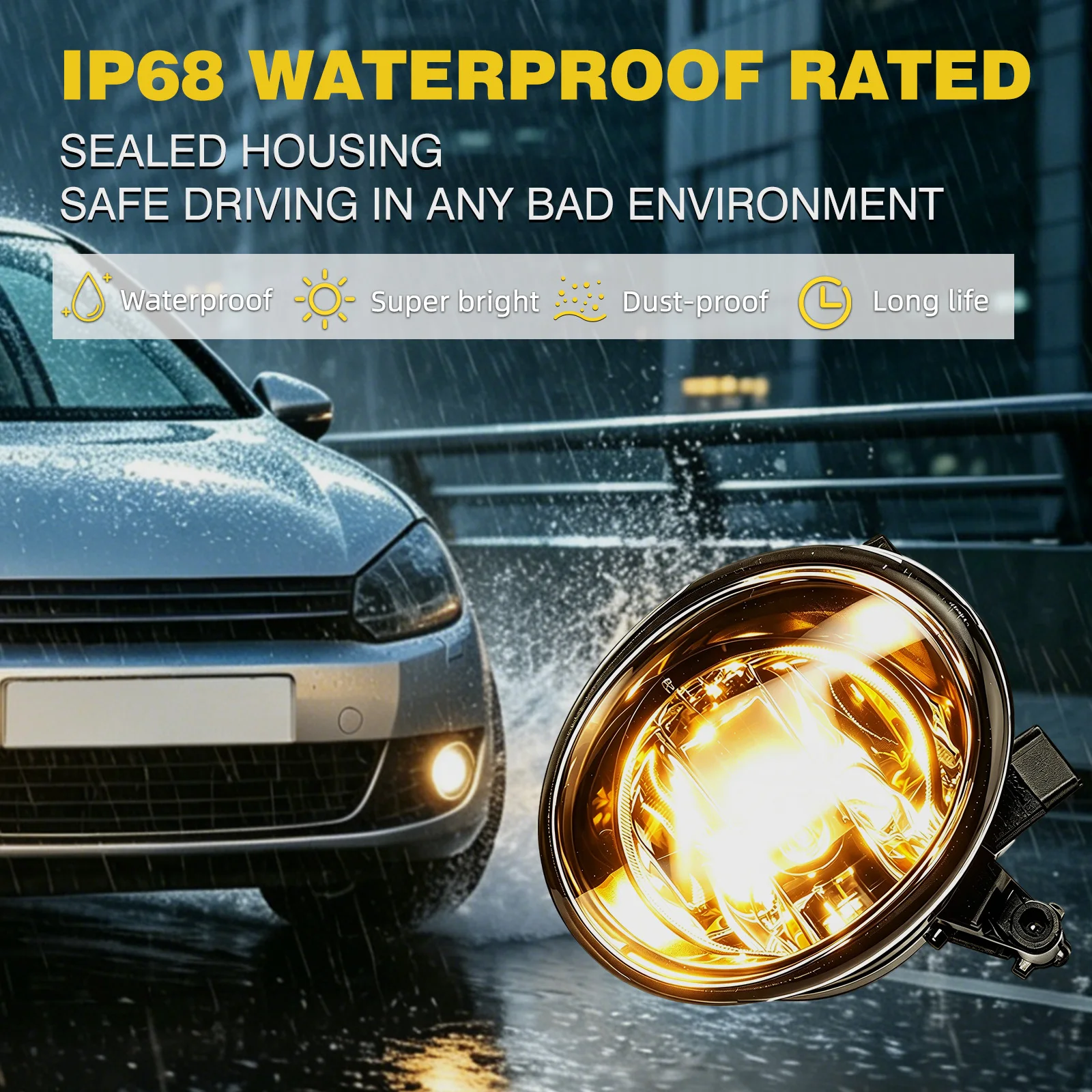 Front Bumper Fog Light Lamp with Bulbs Daytime Running Lights For VW JETTA MK6 Golf Jetta Eos Touran Beetle 5K0941699 5K0941700