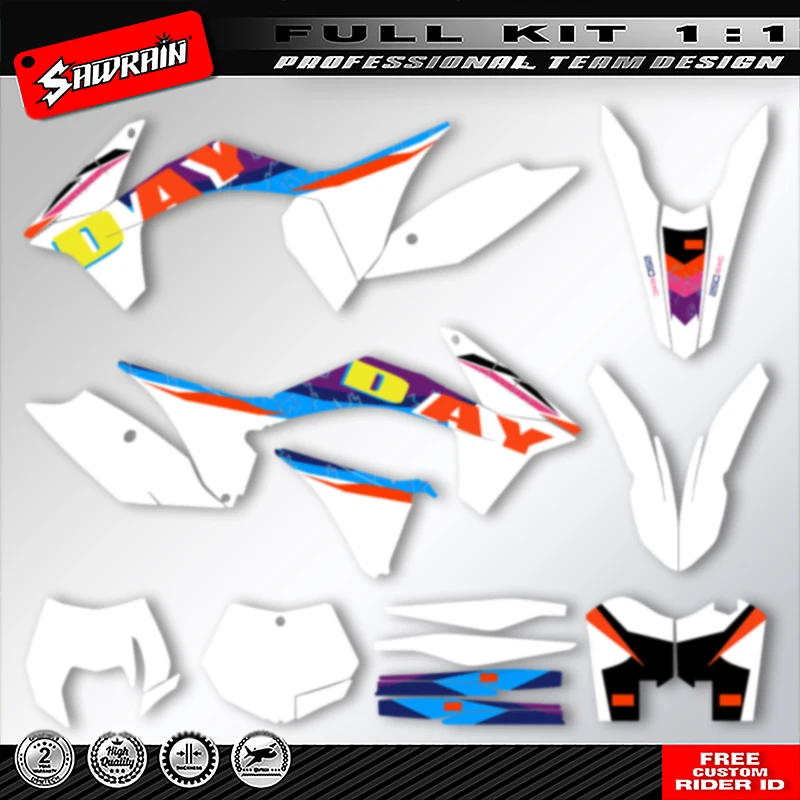 

Sawrain Motorcycle Graphics Backgrounds Decal Stickers Kits for SX SXF 2011 2012 EXC XCW 2012 2013 KTM 006