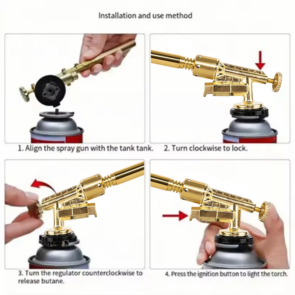 1 Pcs Portable Butane Gas Torch High-Temperature Welding & Cooking Tool Handheld Heating Welding Accessories