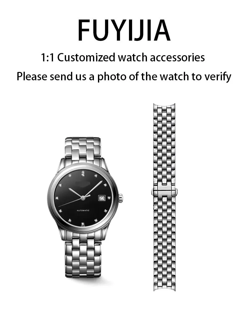 

FUYIJIA Custom L-ongines L4.899 Original Watch Chain 20MM 18MM 15MM 12MM Watchbands 316L Stainless Steel Butterfly Buckle Strap