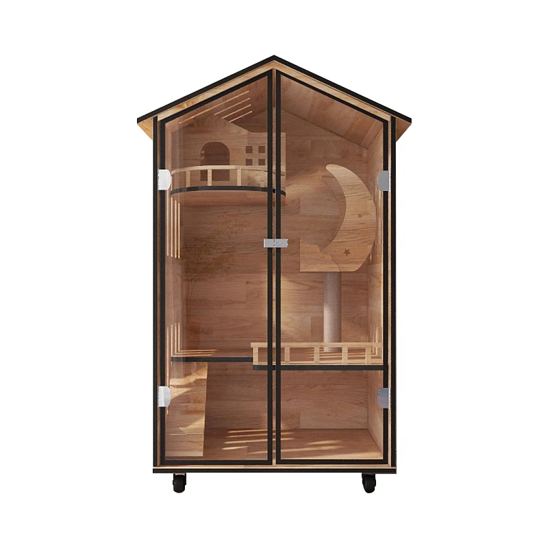 

Solid Wood Cat Cabinet Double-layer Cage Villa Super Large Luxury House Can Put Smart Cat Litter Box Indoor Cat House
