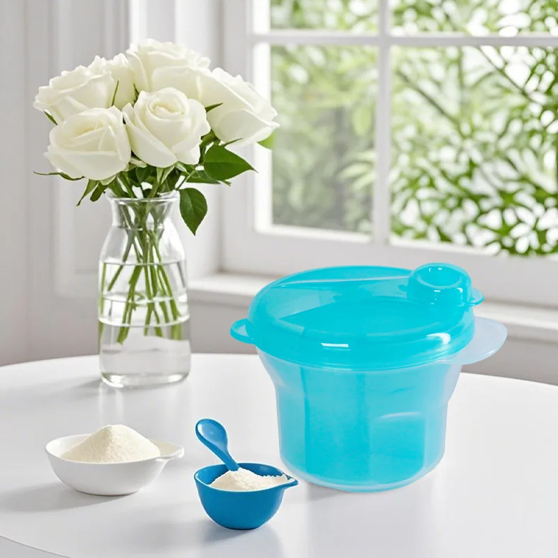 

3-compartment Rotating Milk Powder Box Formul Dispenser Snacks for kids PP Food Portable Container Traval Bottles