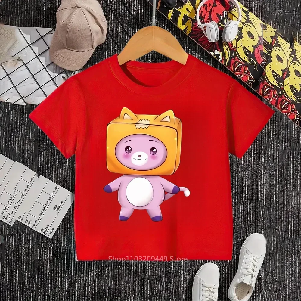 Affascinanti stampe giocattolo per bambini abbigliamento estivo Lankybox vetrine t-shirt alla moda e Casual perfette per ragazzi e ragazze alla moda