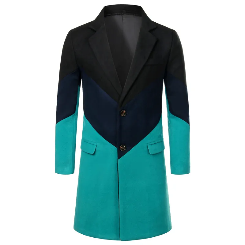 

Модное брендовое мужское облегающее шерстяное пальто 2025, новинка осени и зимы, деловой повседневный Тренч для банкета и вечеринки