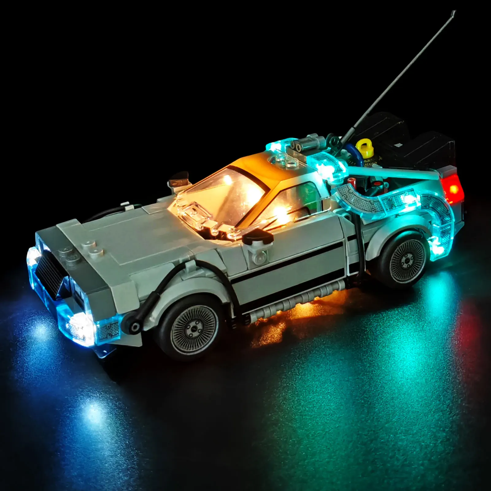 Kit d'éclairage LED LYBMTWF adapté au modèle 77256 Retour vers le futur Machine à voyager dans le temps (Briques de construction non incluses)