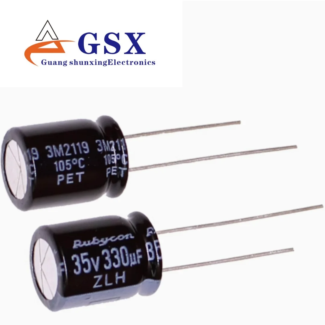 

Imported electrolytic capacitor 35v330uf 10*12.5 ruby ZLH high frequency long life
