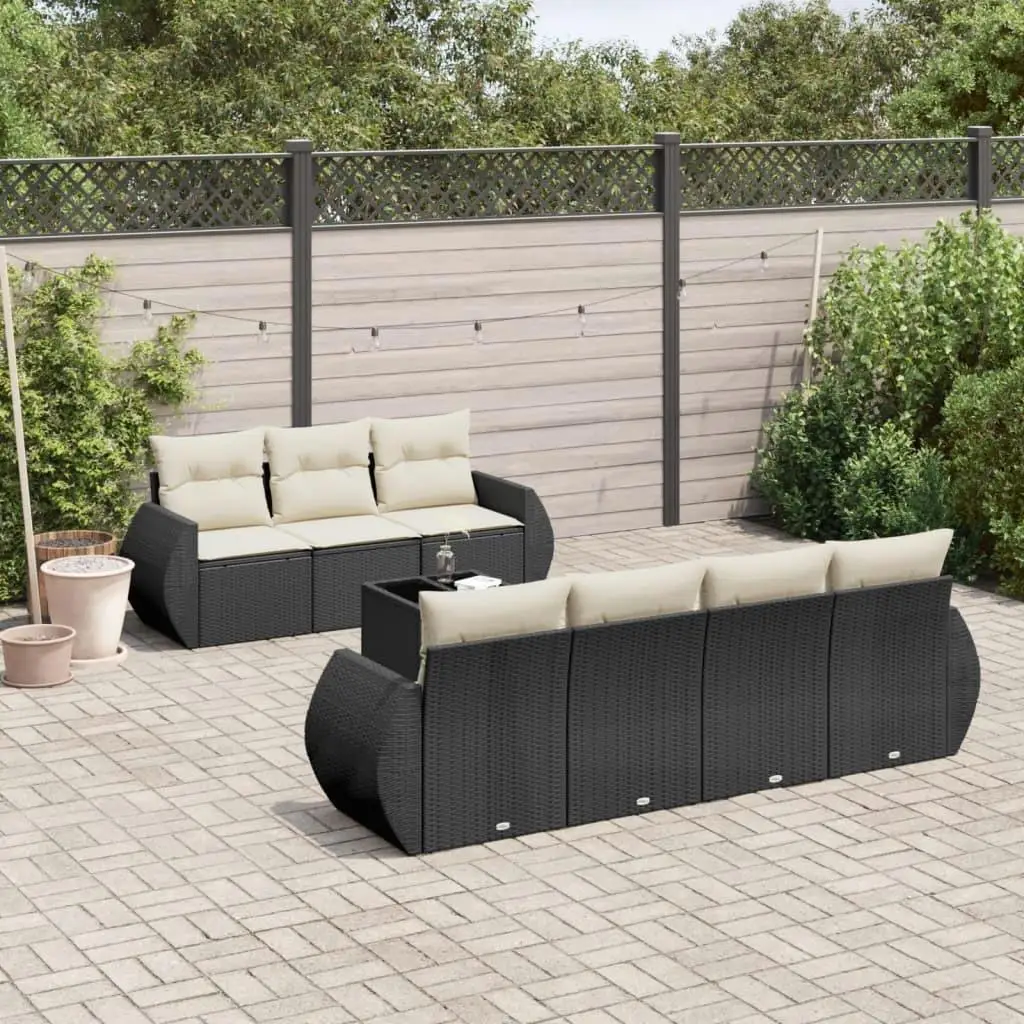 

Comfortable Black PE Rattan Large Modular Garden Sofa Set Outdoor Furniture for Patio and Backyard Relaxation