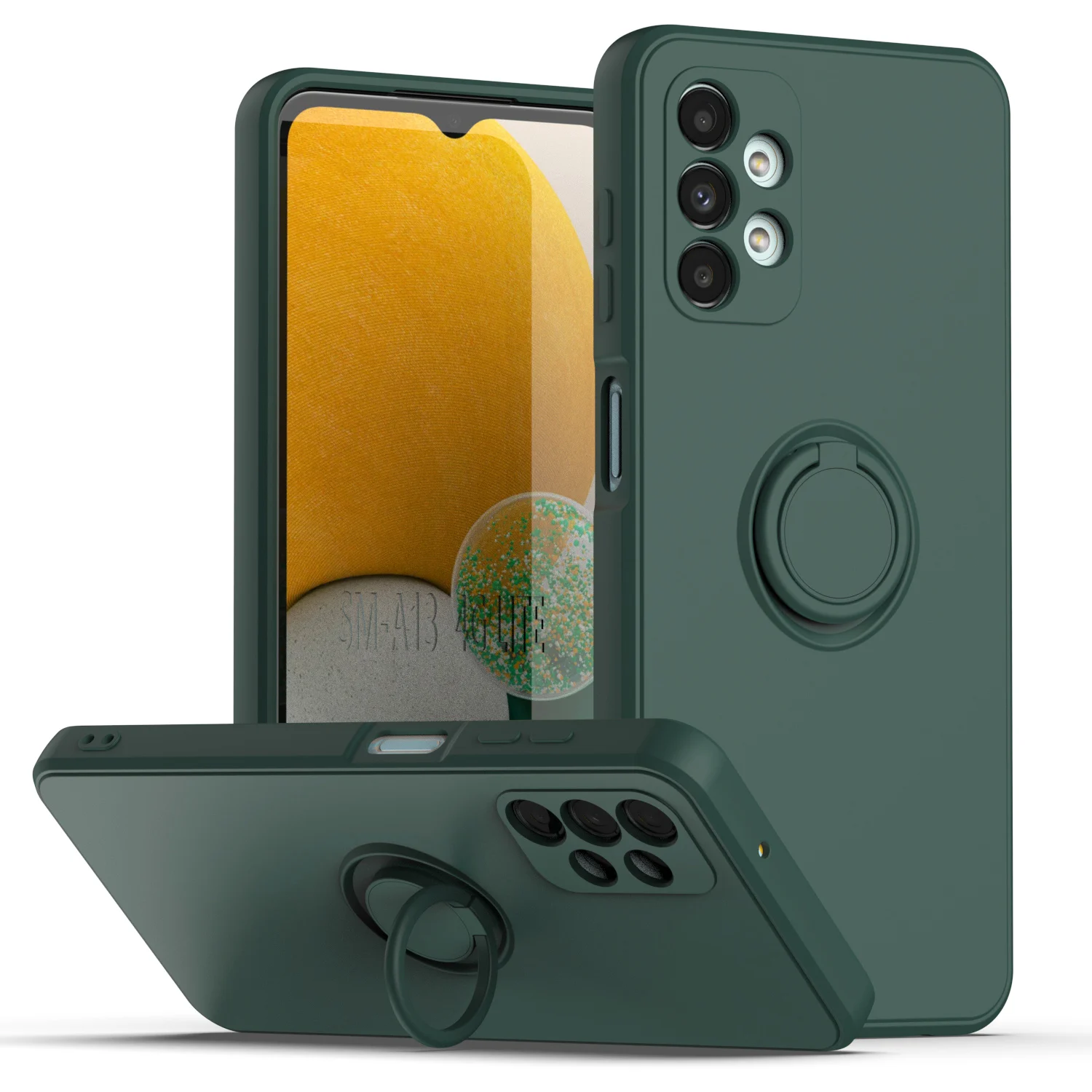Luxuriöse Flüssigsilikonhülle für Samsung Galaxy S26 S25 S24 S23 Ultra Plus FE A33 A32 A51 A52 A71 A72 mit magnetischem Ringhalter. – Detail 13