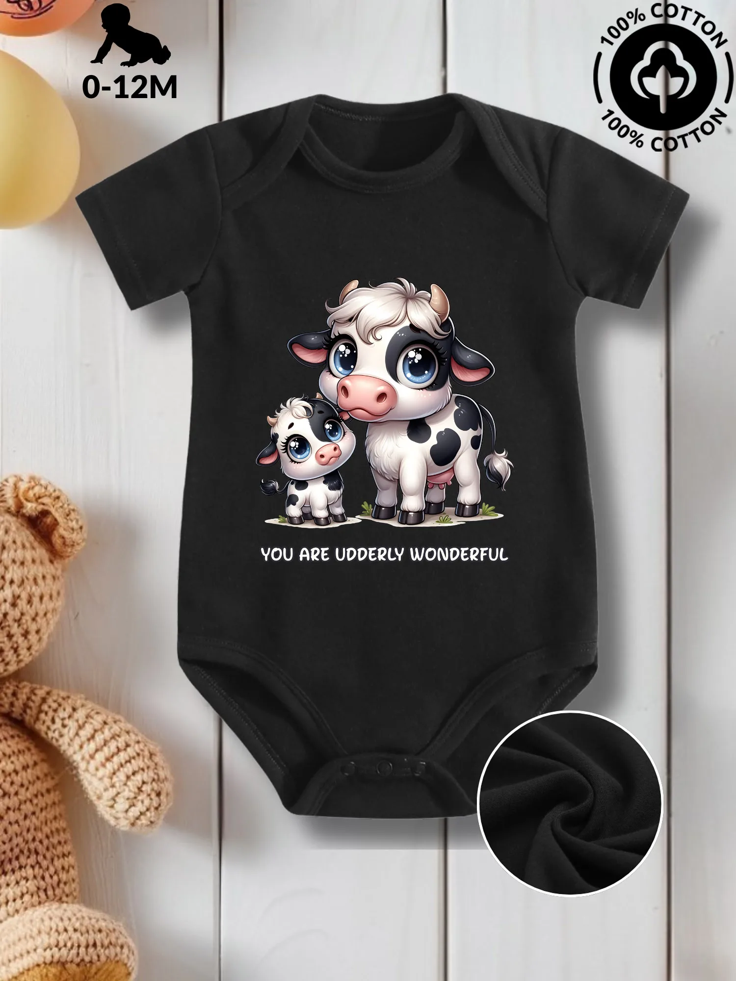 

Детский комбинезон-слип унисекс для ползания, из чистого хлопка, для ухода за кожей, всесезонный, черный, 190GSM