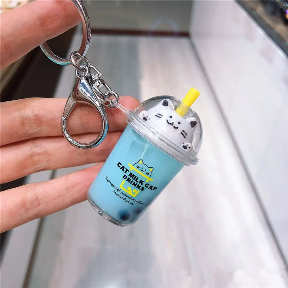 Quicksand Creative Sequin Bubble Floating Acrylic Cup Liquid Pendant Jewelry Fashion Accessories Key Ring Key Chain
