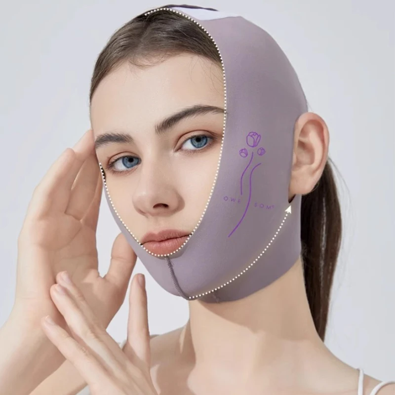 Bandage facial en V réglable, ceinture de levage, double ruisseau, sculptant le visage, masque de sommeil, outil de soin de la peau, bandes de levage, SAP