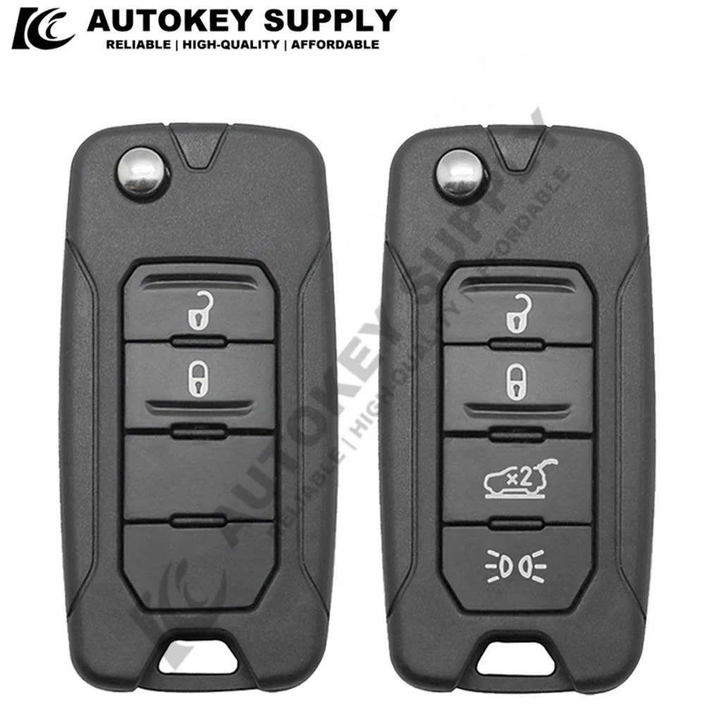 2/3/4 Buttons Remote Flip Key Shell  Remote Car Key Shell SIP22 Blade AKJPF180 For Jeep Renegade Compass Patriot Liberty