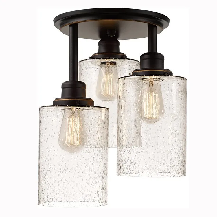 

Loft Ceiling Lighting Classical American Style Iron Ceiling Lamp For Cafe Bar Study staircase lamps Bedroom Ceiling Light