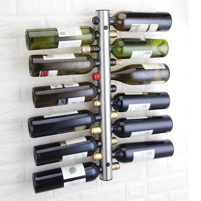 

Creative Wine Rack Holders 12 Holes Home Bar Wall Grape Wine Bottle Holder Display Stand Rack Suspension Storage Organizer