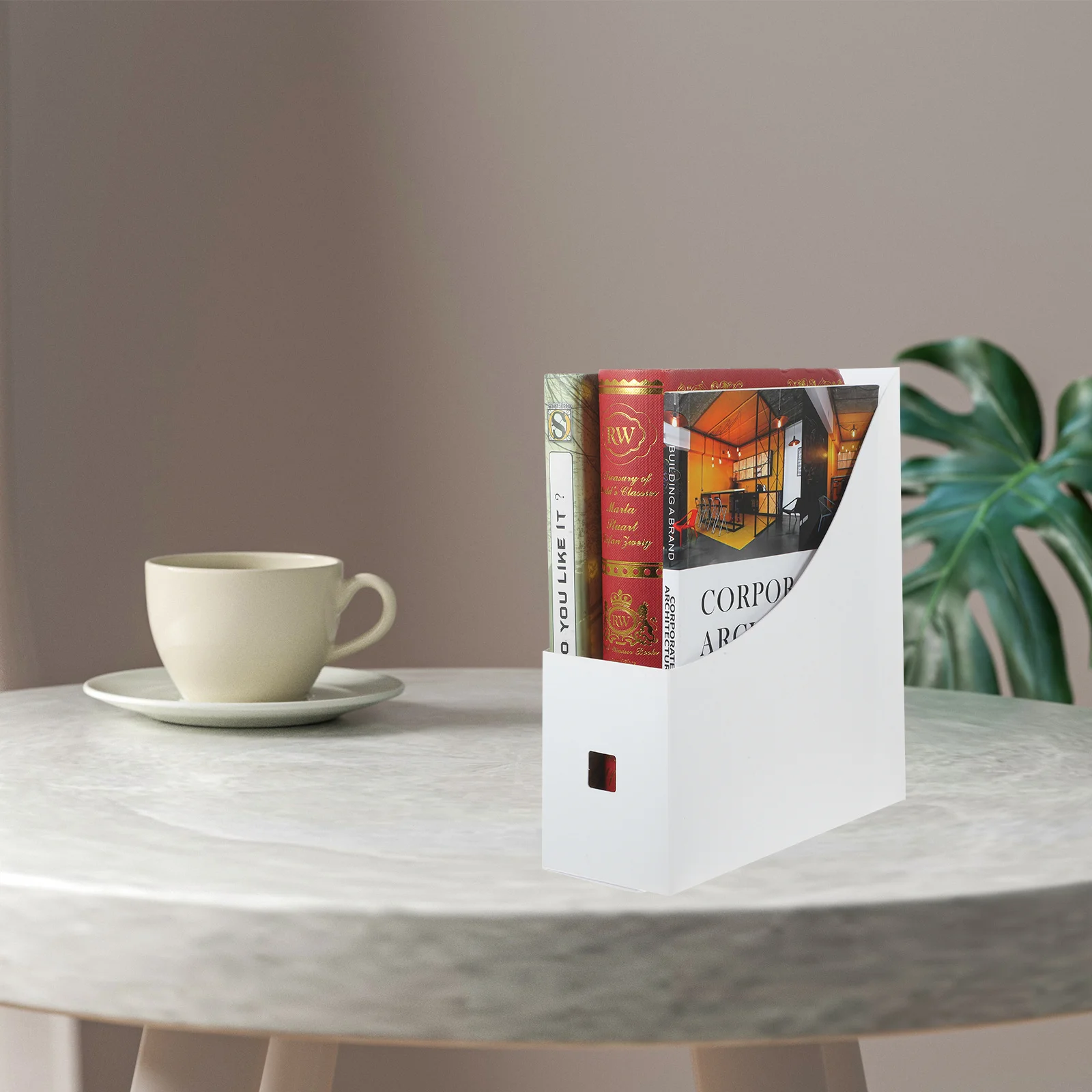 Organizzatore di file elegante da 3 pezzi Portariviste dal design semplice Organizzatori di libri da ufficio Archiviazione da tavolo multifunzione