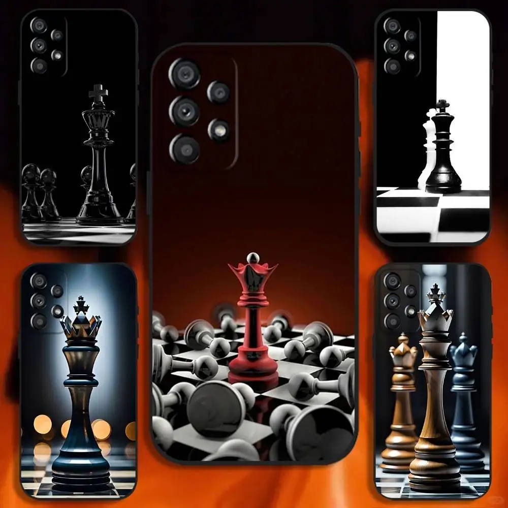 

Chess Kings Phone Case For Samsung Galaxy A20,A21s,A22,A31,A32,A52,A53,A72,73,A80 Soft Black Cover