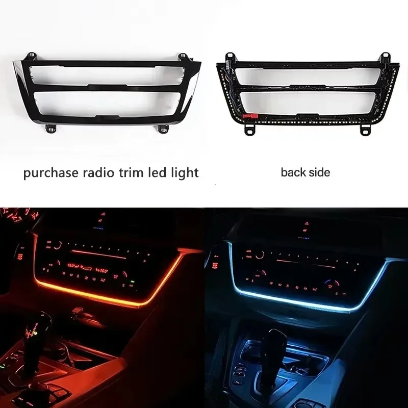 Interior central control ambient lighting in 2 colors for BMW 3 4 Series 3GT F30 F36 M3M4 ambient light