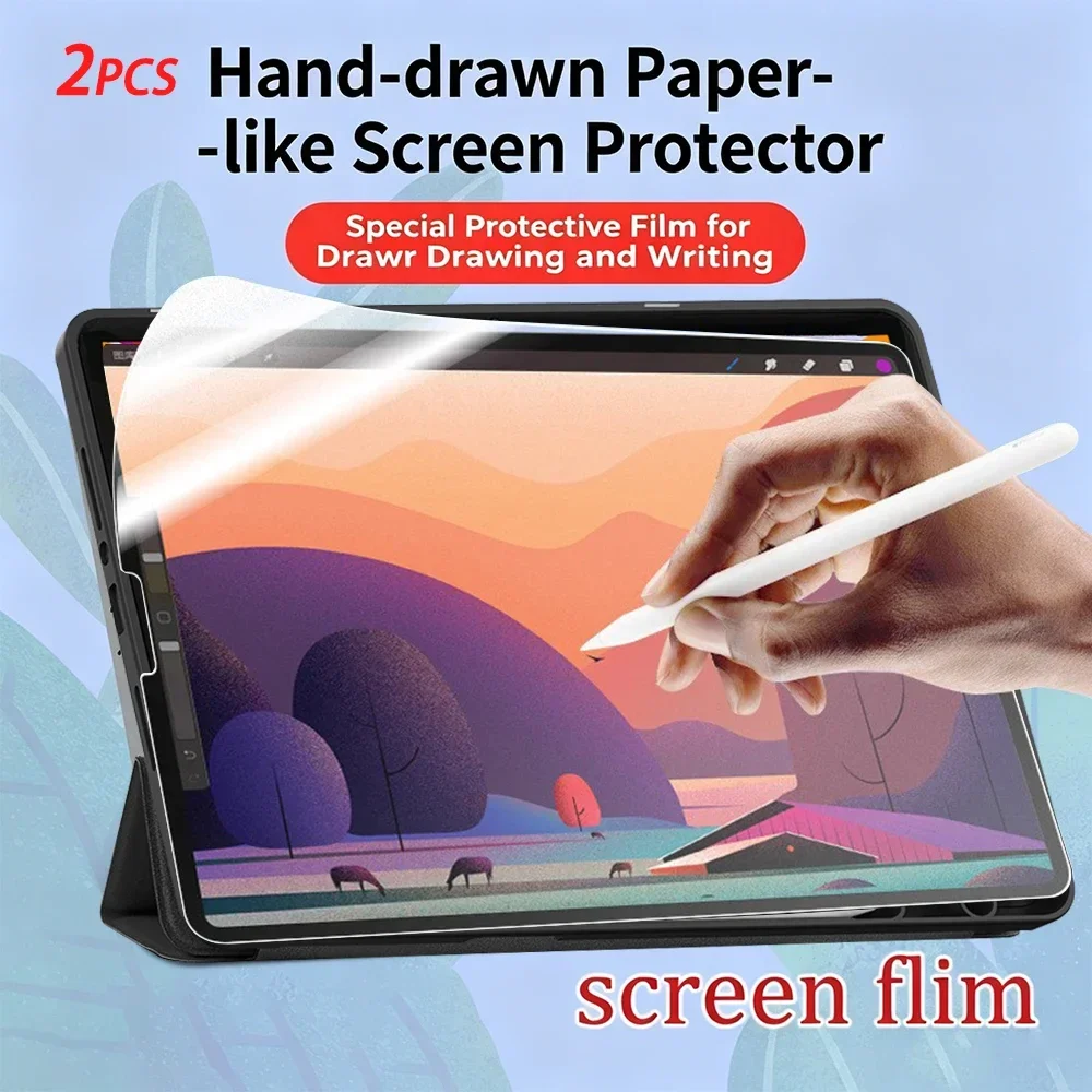 2Pcs Feel Paper Film Screen Protector 10th Gen A16 For Ipad Pro 13 12.9 11 2025 M4 M3 Air 5 4 10.2 Mini 6 7 Matte Film Writer