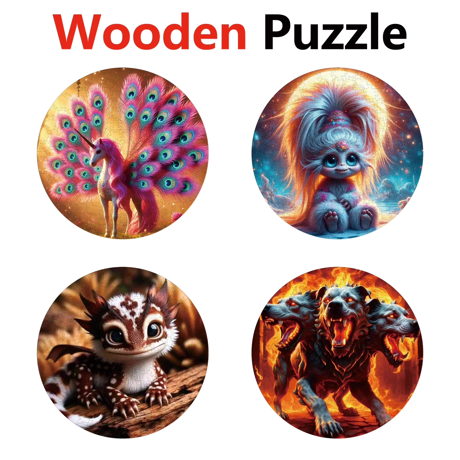 

Malone Monster Dog Animal Puzzles High Quality Jigsaw Puzzle Wooden Puzzle Best Christmas Gift