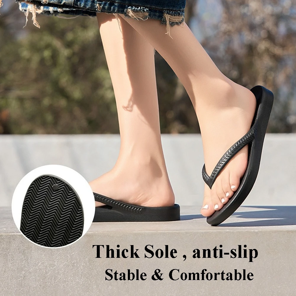 New Arch Support Women's Flip Flops Orthotic Sandals For Plantar Fasciitis Relief Summer Ladies Beach Sandals House Bath Slides