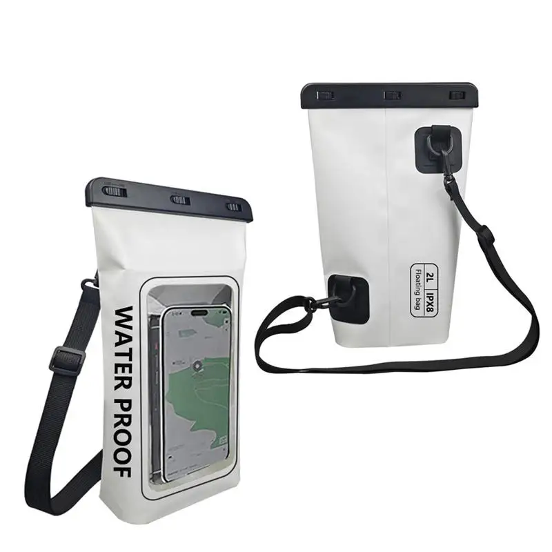 2L حقيبة جافة السباحة حزمة شاشة تعمل باللمس في الهواء الطلق مقاوم للماء كاياك حقيبة التخزين الرحلات الانجراف تجمع تصفح القوارب على ظهره #6