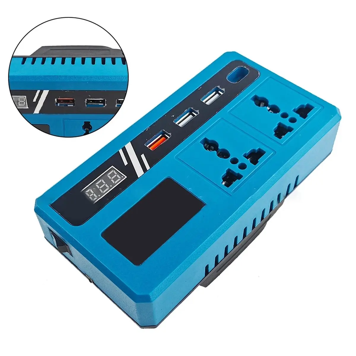 A43TBG Smart DC to AC 18-21V to 220V Battery Inverter with USB/TYPE-C for Outdoor Adventures