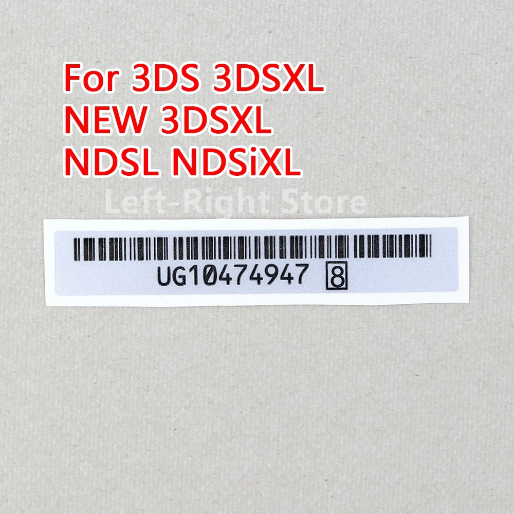 500PCS For NDSL Barcode Serial Number Back Patch Barcode Label For 3DS 3DSXL NEW 3DS XL LL NDSiXL Universal