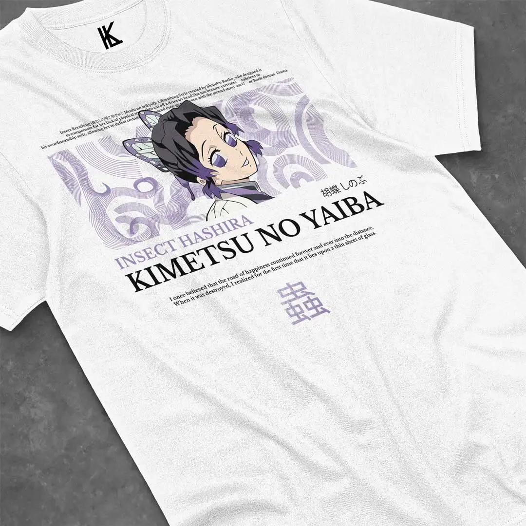 Shinobu Shinobu Kocho T-Shirt Demon Slayer Kimetsu No Yaiba Design Anime Gift Tee All Size