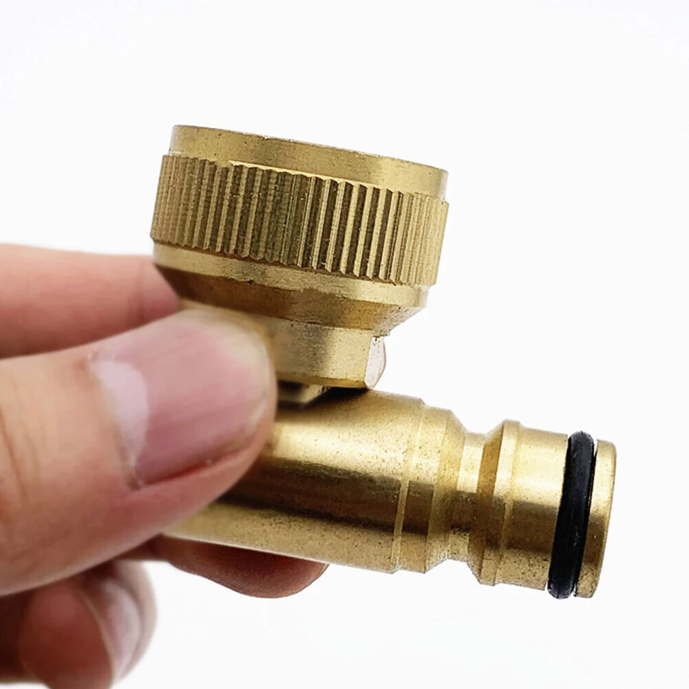 Swivel Elbow Hose Reel Quick Connector 90 Degree Brass  3/4in For Hoselock Plug Female Water Fuel Adapter Elbow Pipe Fitting