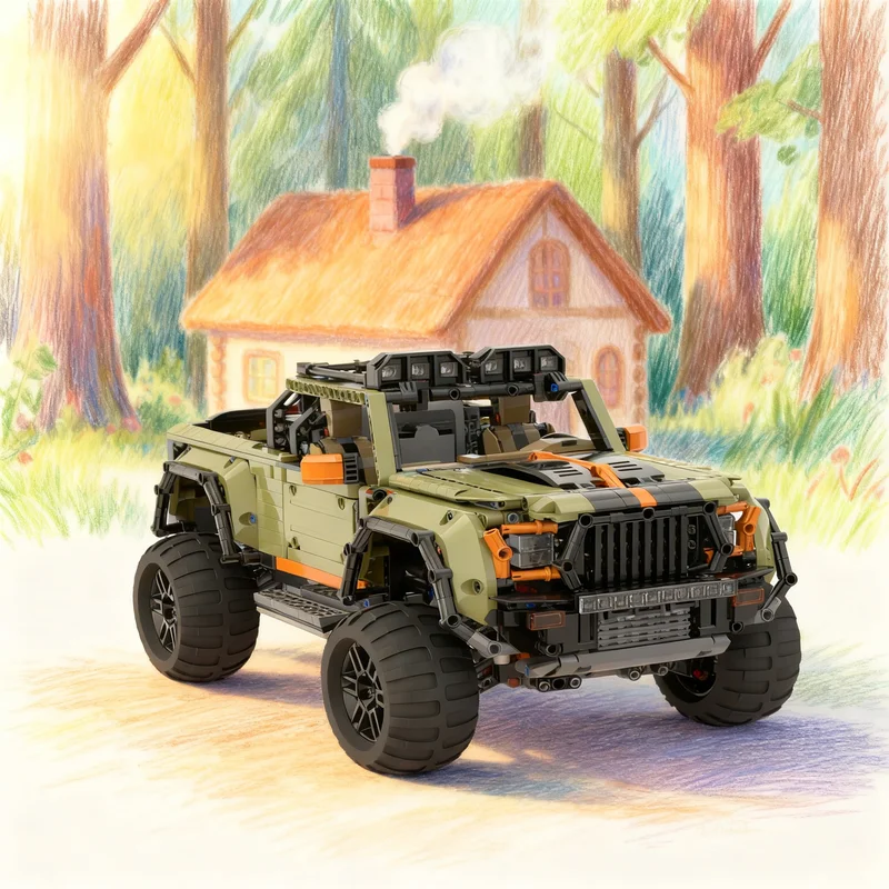 2093pcs MOC Forded F 150 Off road Technical Model Building blocks Construction Christmas gifts toy creative DIY idea Education