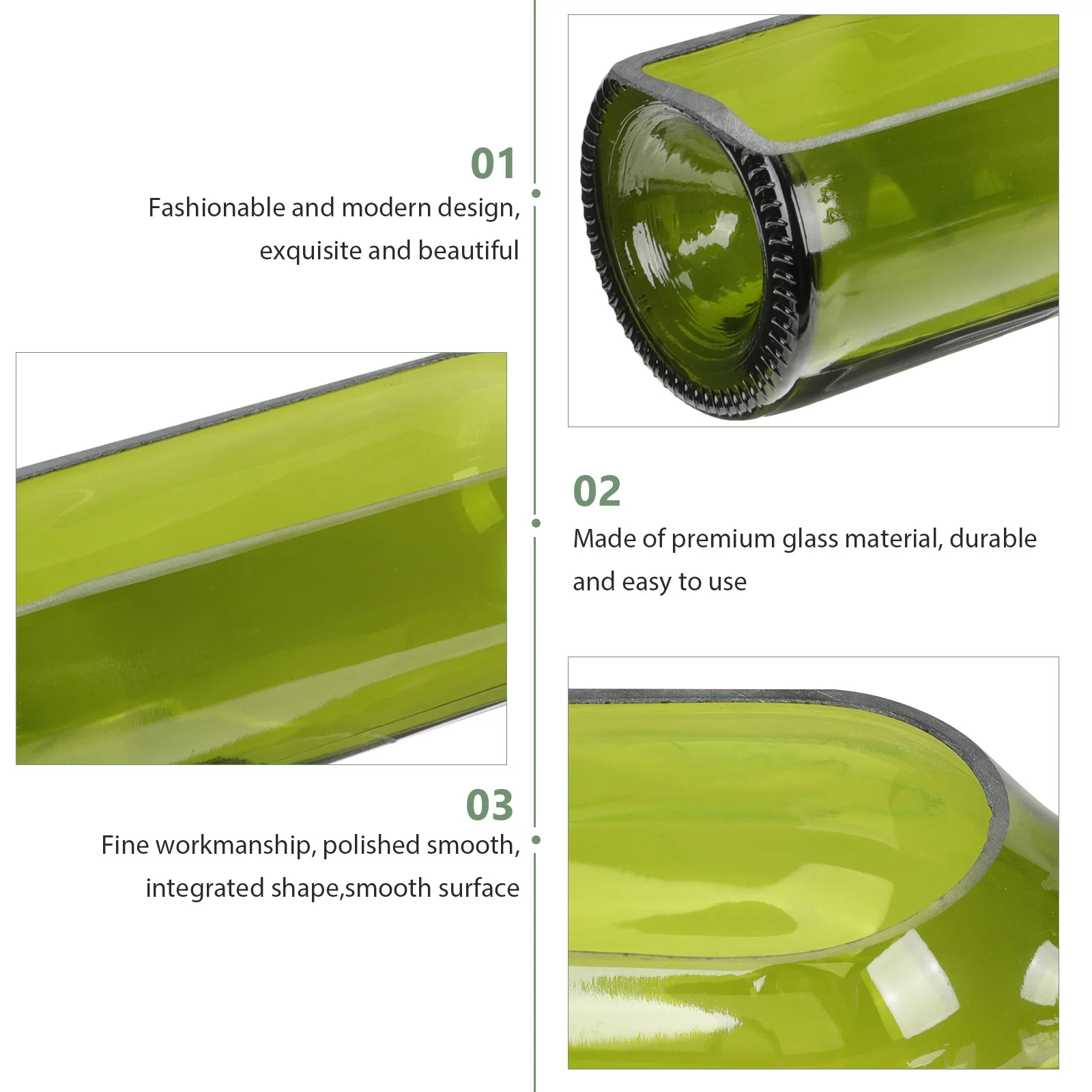 

Стеклянная тарелка из материала премиум-класса, удобная, длительного использования, салат, суши, закуски, десерт, овощи, современный дизайн, гладкая поверхность для дома