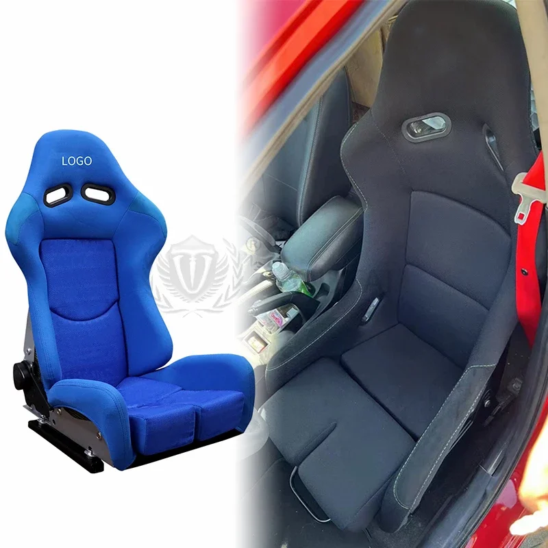 custom LOGO foraged Black Stitch Solid Gaming Chair racing seat real carbon fiber carbon race car seat reclining bucket seats