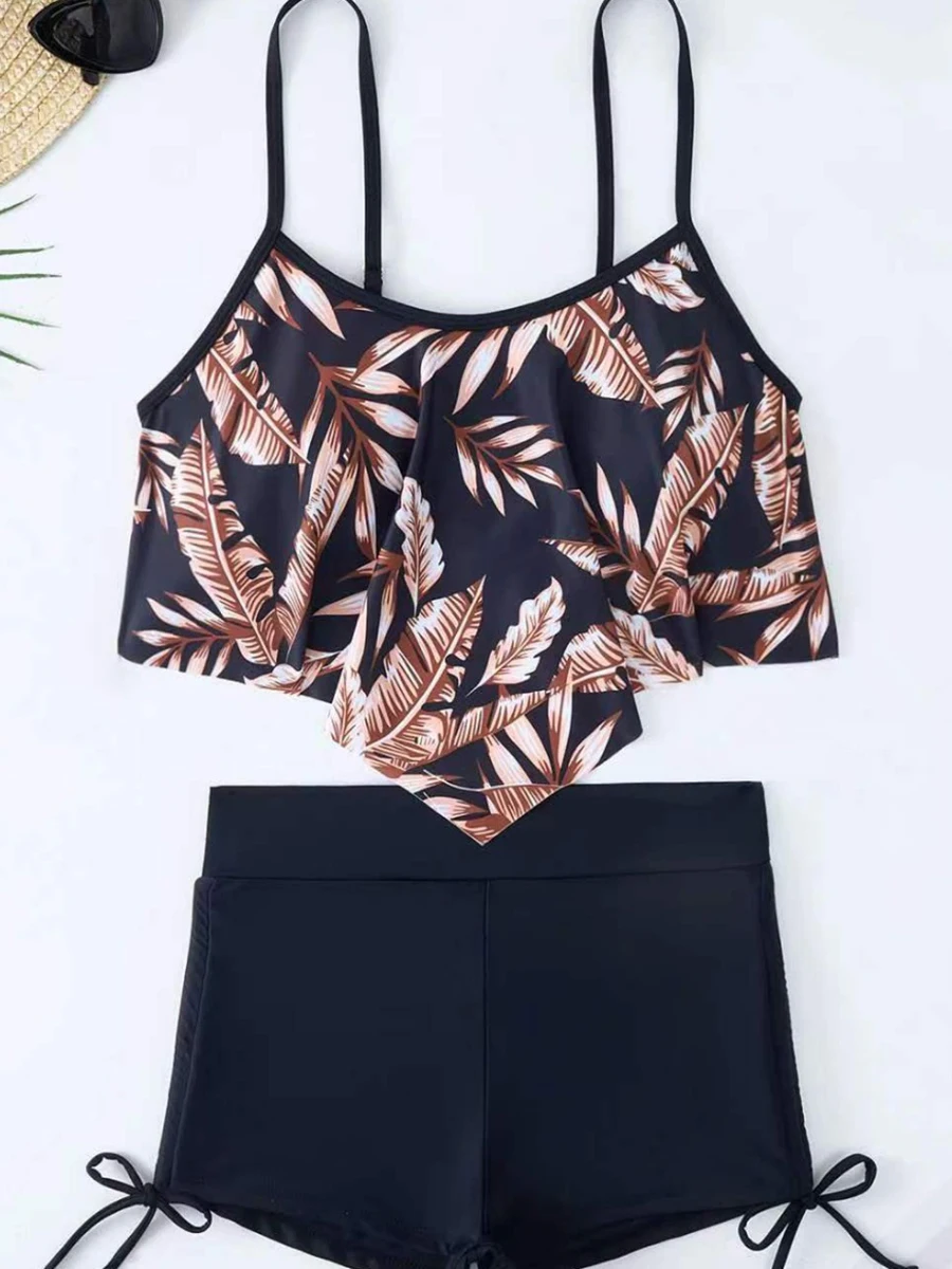 2026 Print Tankini Set 2 Piece Women Swimsuit Sexy High Waist Swimwear Female Bathers Bathing Swimming Suit Summer Beachwear
