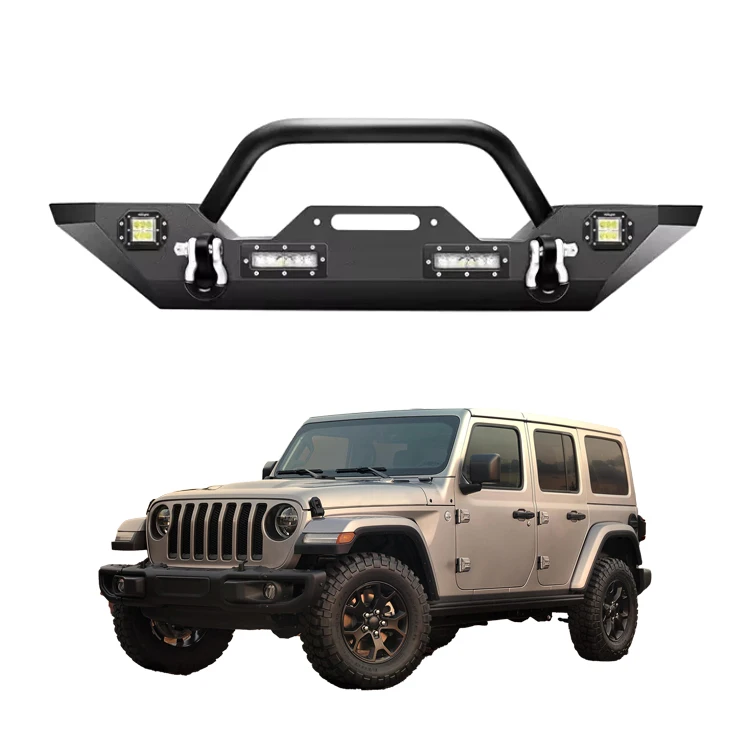 For Jeep Wrangler JK 2007-2017 JL2018-2024 Off-Road Vehicle Parts Manufacturer Steel Front Bumper Bull Bar