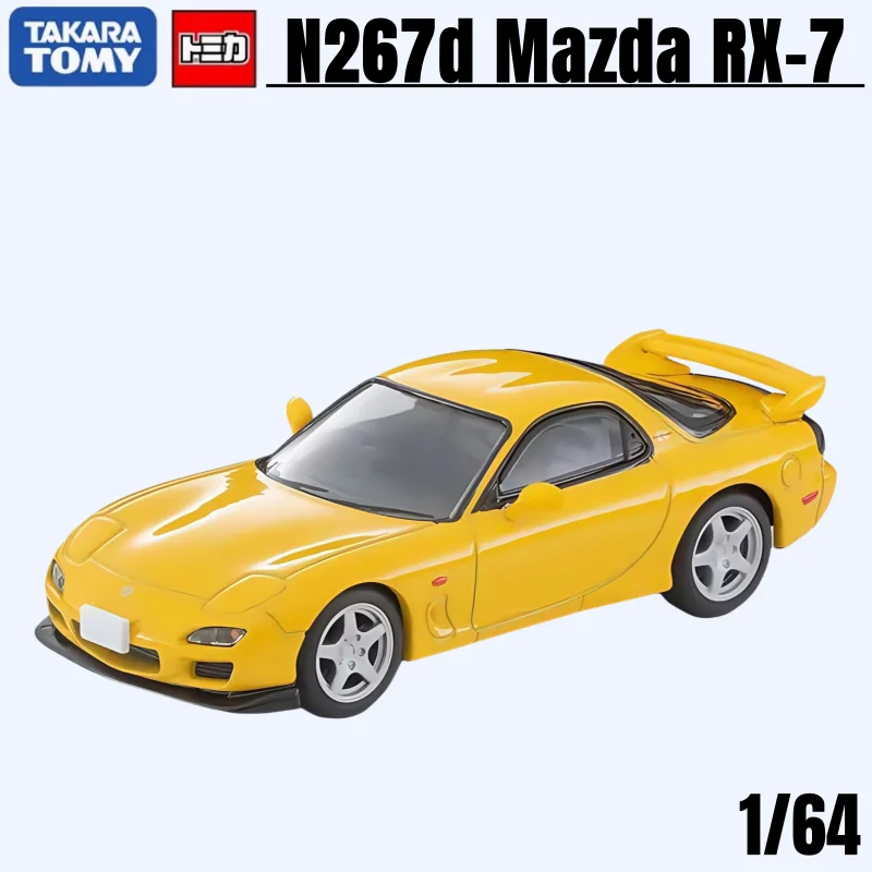 TOMICA TLV 1:64, N267d Mazda RX-7 Spirit Bathrust R, statyczny miniaturowy samochód odlewany ciśnieniowo ze stopu Tide Play Model, prezent dla chłopców.