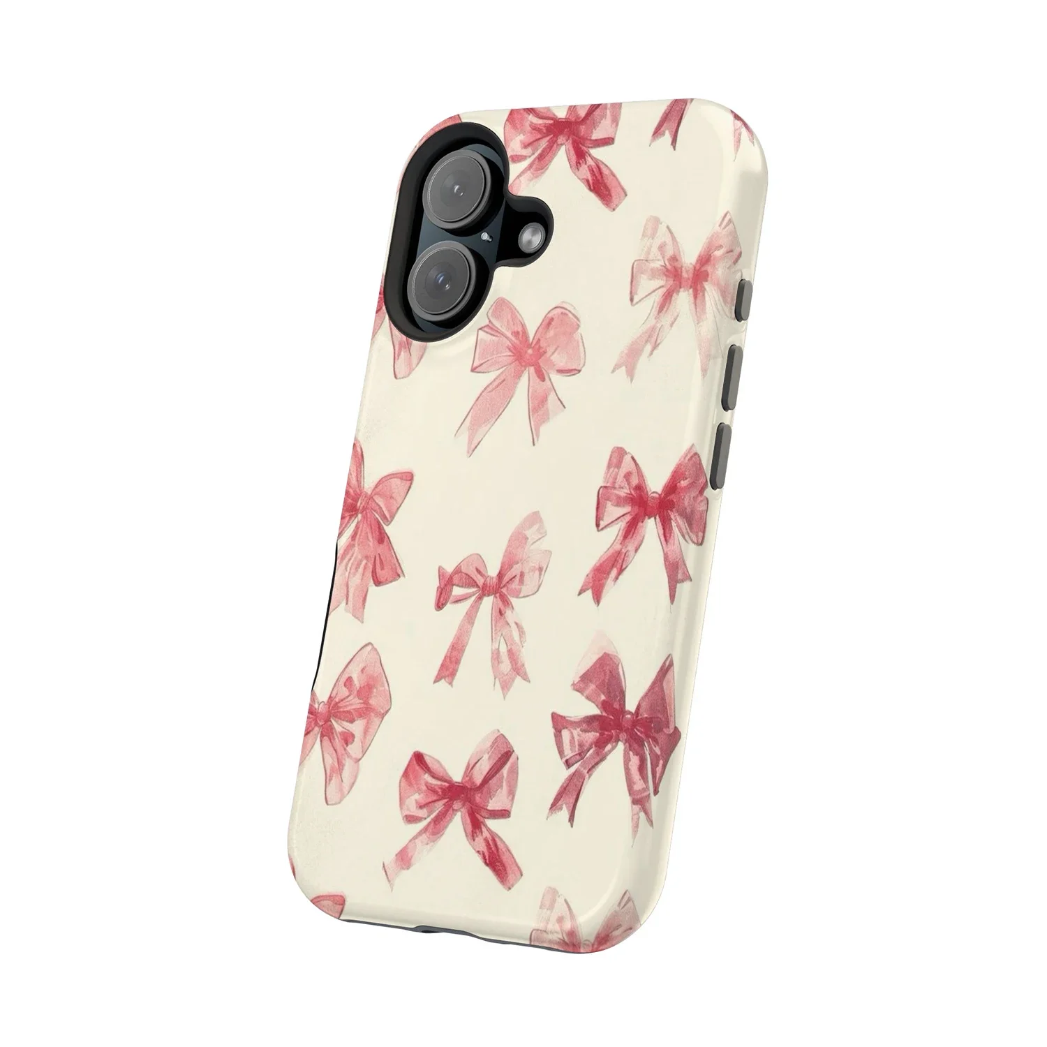 Funda de teléfono resistente con lazos de cinta rosa para Iphone 16 15 14 13 12 11 Pro Max 13Mini 12Mini XSMAX XR X 7 8 Plus