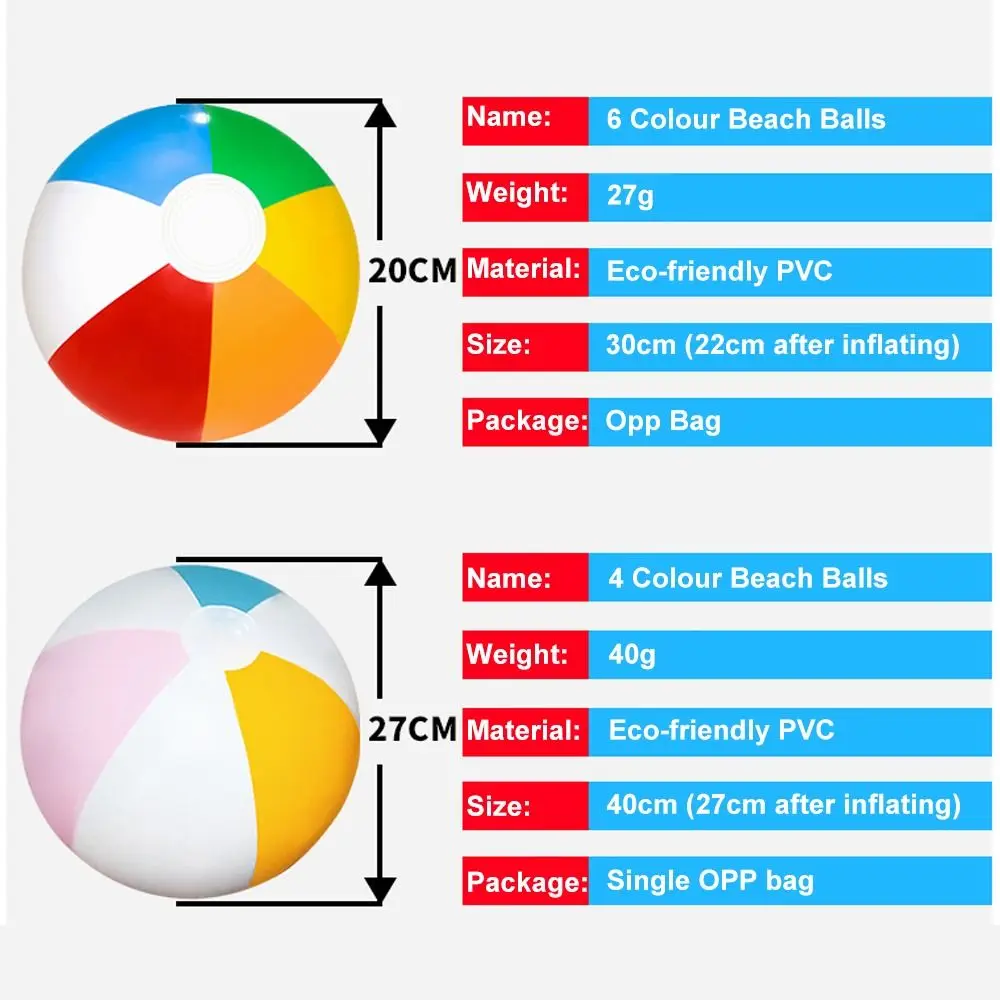 Pallone da spiaggia gonfiabile da 30cm/40cm Big Blow Up Beach Balls divertente giocattolo da festa per bambini