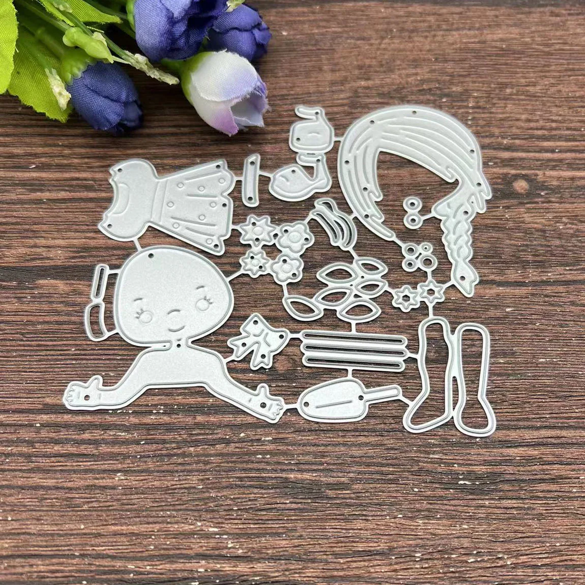 Dziewczyna Metal wykrojniki szablony dla DIY Scrapbooking dekoracyjne wytłaczanie rzemieślnicze szablon