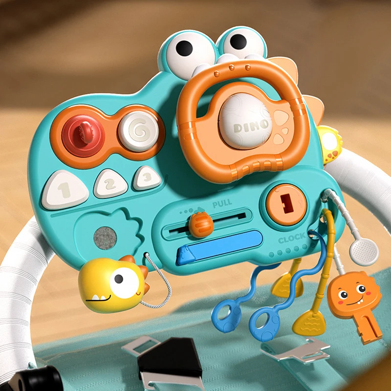 아기 핸들 바쁜 보드 몬테소리 장난감 감각 발달 당김줄 실리콘 치아발육 활동 여행 장난감 아기 1~2세