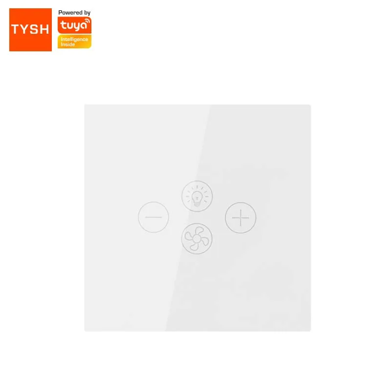 STLF Real-time Status Displays Wifi Control Smart Dimmer Switch Glass Panel Fan Control Switch