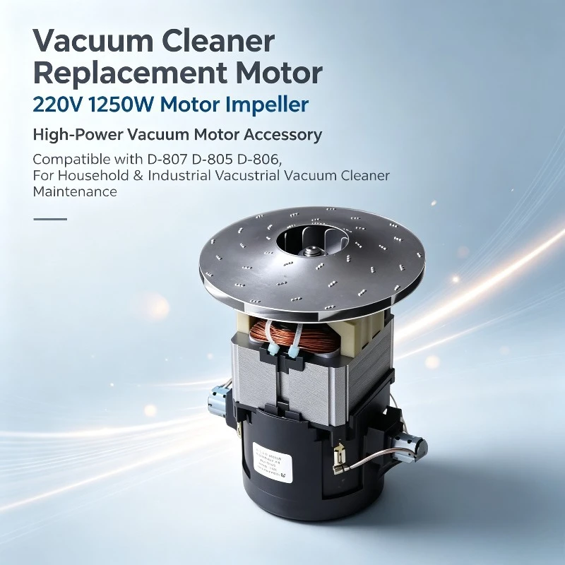 Vacuum Cleaner Replacement Motor, 220V 1250W Motor Impeller, with D-807 D-805 D-806, High-Power Vacuum Motor Accessory
