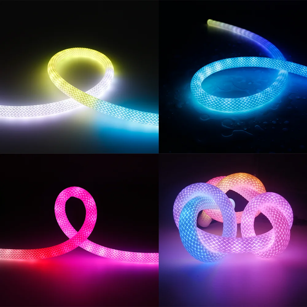 50Leds/m WS2812B WS2811 addressable led neon pixel light Round Reticulate Neon lights WS2812 Smart RGBIC Soft led strips DC5V