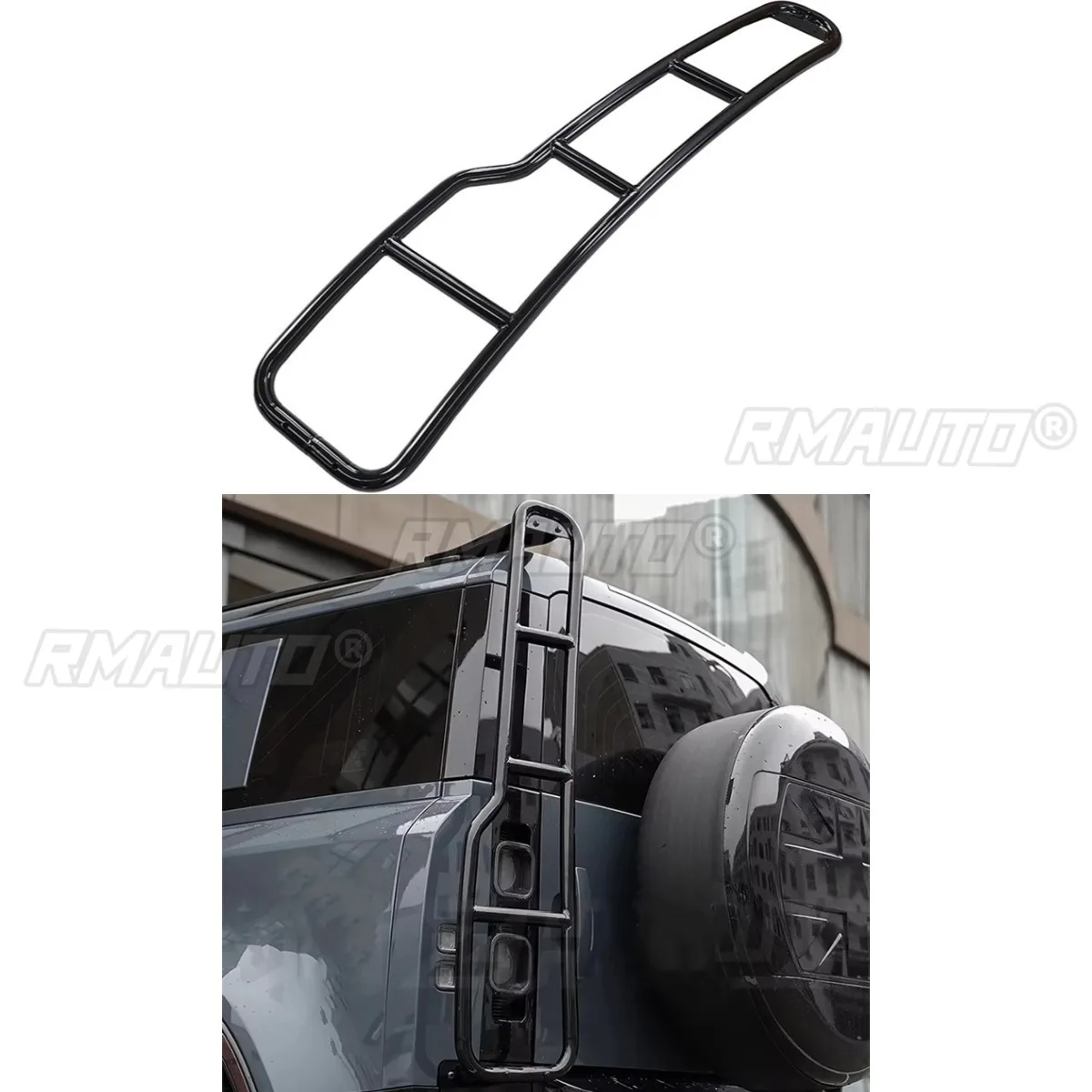 Side Ladder Tailgate Climbing Ladder Roof Climbing Expansion Luggage Rack Ladder For Land Rover Defender 2020-2024 Body Kit