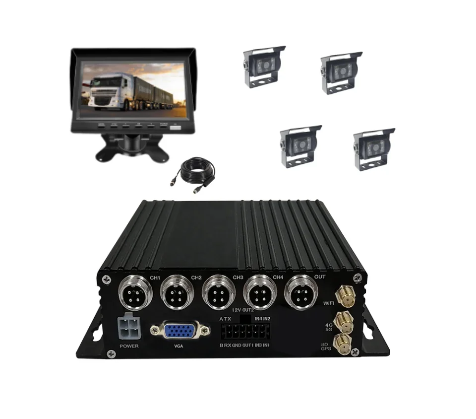 

4CH Digital Video Recorder (DVR) with 1080P Resolution GPS 4G WiFi for Trucks Mobile Digital Video Recorder with SD Card