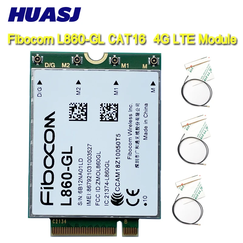 HUASJ L860-GL FDD-LTE TDD-LTE Cat16 4G Module XMM 7560 LTE 4G Card USB 3.0 Adapter For laptop